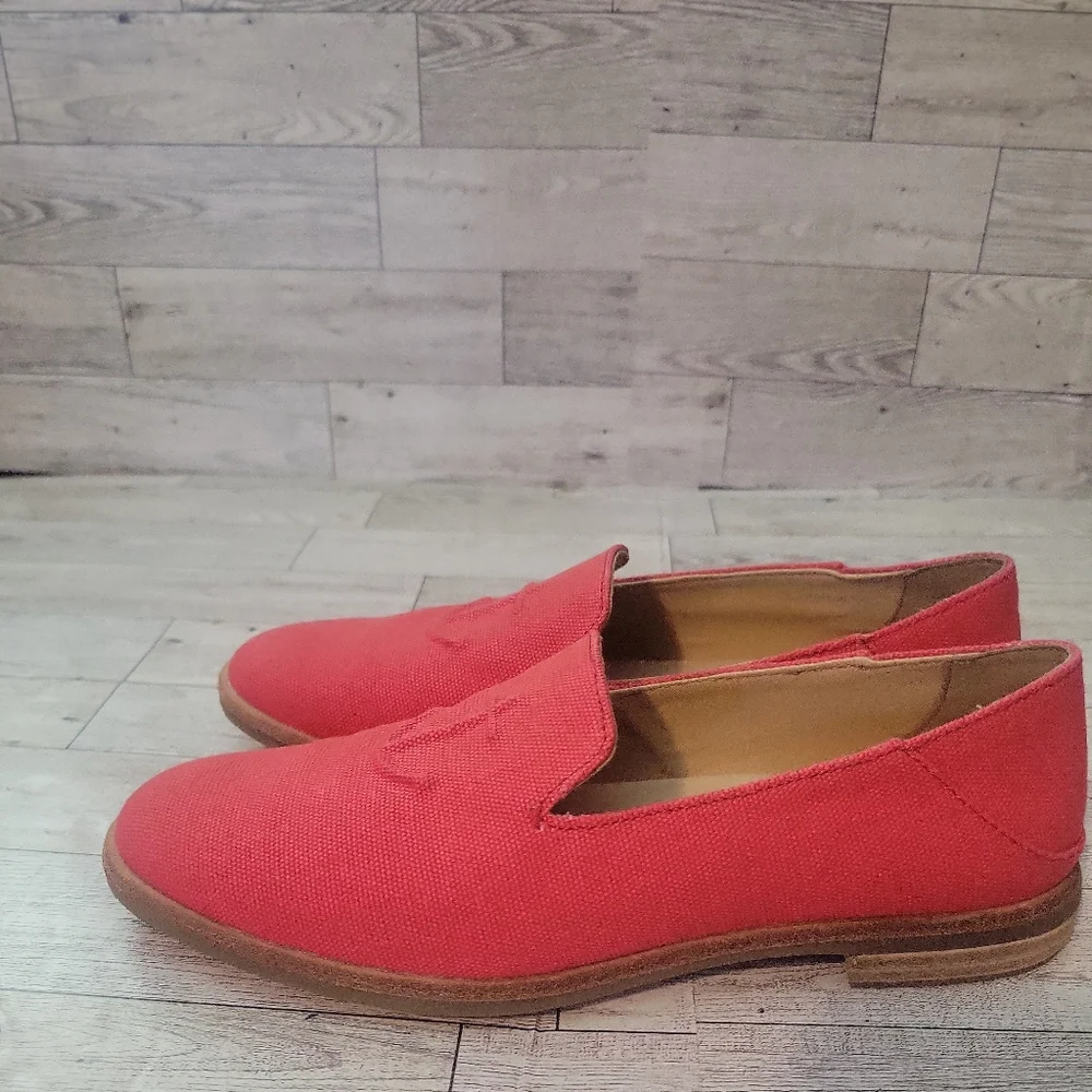 Sperry Top-Sider Womens Size 7‎ Sea Port Levy Canvas Loafers Red